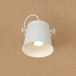 Malowana stalowa lampa ścienna Dumb Black American Coffee Decoration Retro lampa ścienna Lightsaber Lamp na ścianie