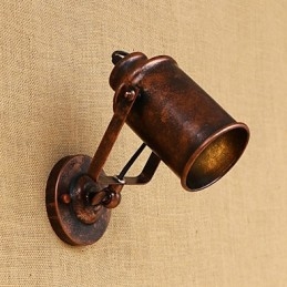 Malowana stalowa lampa ścienna Dumb Black American Coffee Decoration Retro lampa ścienna Lightsaber Lamp na ścianie