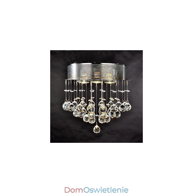 Tradycyjny klasyczny kryształowy chromowany metalowy montaż podtynkowy