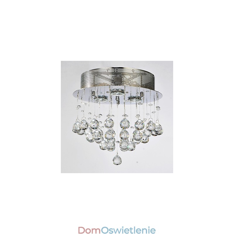 Tradycyjny klasyczny kryształowy chromowany metalowy montaż podtynkowy