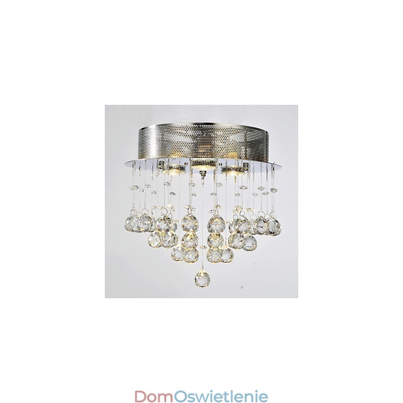 Tradycyjny klasyczny kryształowy chromowany metalowy montaż podtynkowy