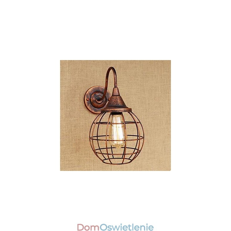 Iron Art RETRO Rust Color Study lSalon Lampa ścienna amerykańska przy łóżku
