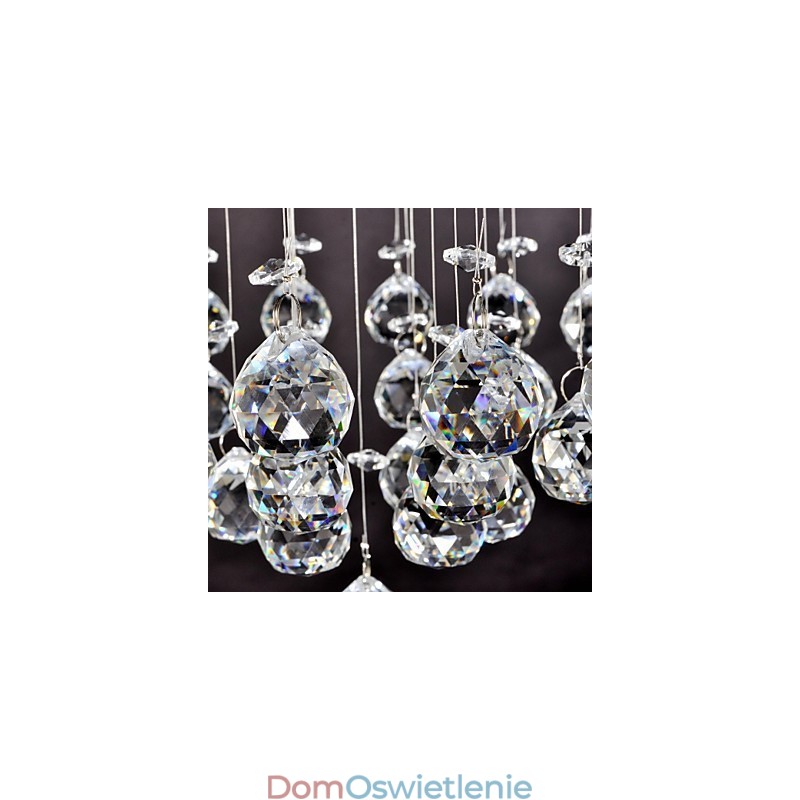 Tradycyjny klasyczny kryształowy chromowany metalowy montaż podtynkowy