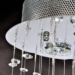 Tradycyjny klasyczny kryształowy chromowany metalowy montaż podtynkowy