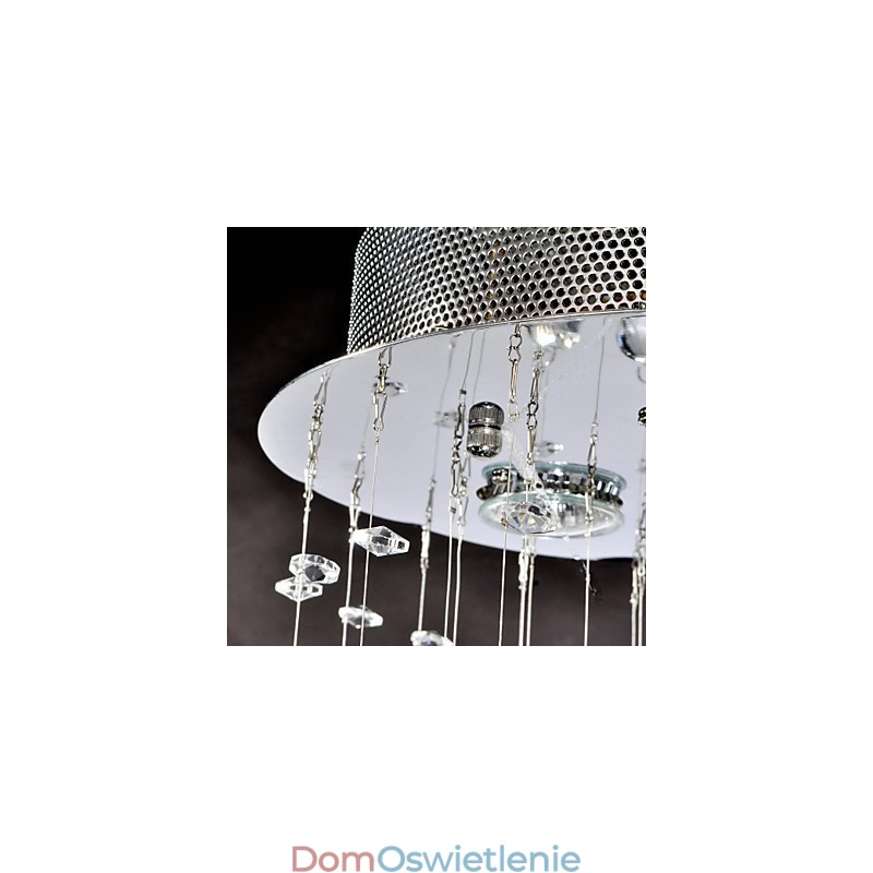 Tradycyjny klasyczny kryształowy chromowany metalowy montaż podtynkowy