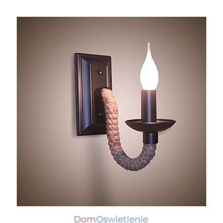 Konopna lina retro lampa ścienna kreatywna osobowość bar żelazna lampa świeca Konopna lina retro lampa ścienna kreatywna osobowość bar żelazna lampa świeca