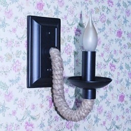 Konopna lina retro lampa ścienna kreatywna osobowość bar żelazna lampa świeca