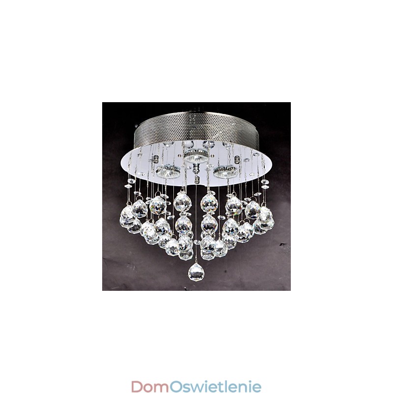 Tradycyjny klasyczny kryształowy chromowany metalowy montaż podtynkowy