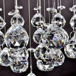 Tradycyjny klasyczny kryształowy chromowany metalowy montaż podtynkowy