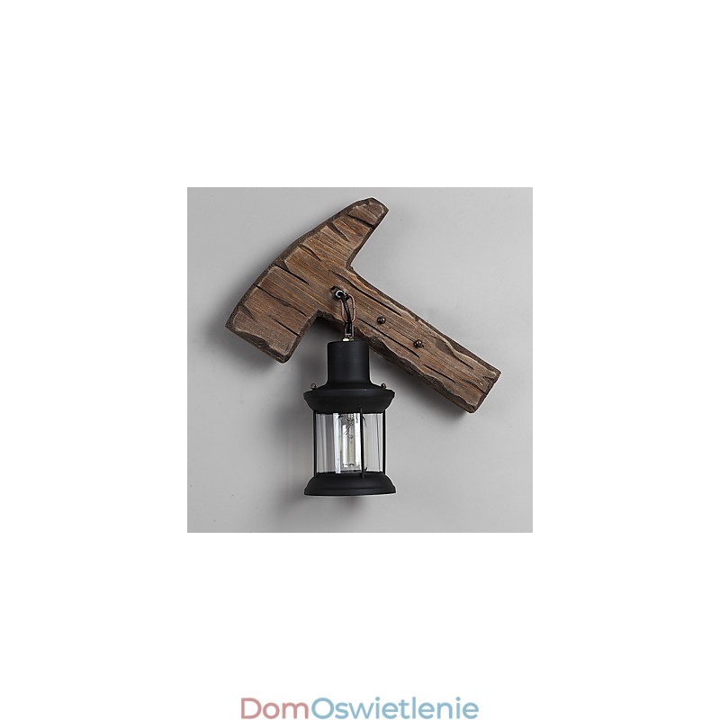 Pojedyncza głowica przemysłowa Vintage Retro drewniana metalowa malowana lampa ścienna do domu hotelowego korytarza dekoracja ścienna