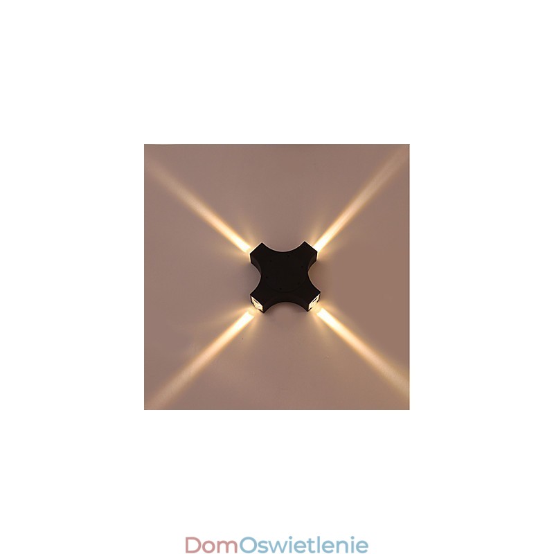 Zintegrowana prosta nowość w stylu wiejskim do ochrony oczu, kinkiety ścienne z oświetleniem otoczenia, Cross Star, wodoodporna lampa ścienna na zewnątrz i na podwórko