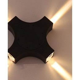 Zintegrowana prosta nowość w stylu wiejskim do ochrony oczu, kinkiety ścienne z oświetleniem otoczenia, Cross Star, wodoodporna lampa ścienna na zewnątrz i na podwórko