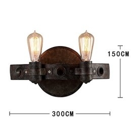Loft Style Vintage Industrial Kreatywna osobowość Metalowa lampa ścienna do kawiarni Bar Foyer Udekoruj oświetlenie ścienne