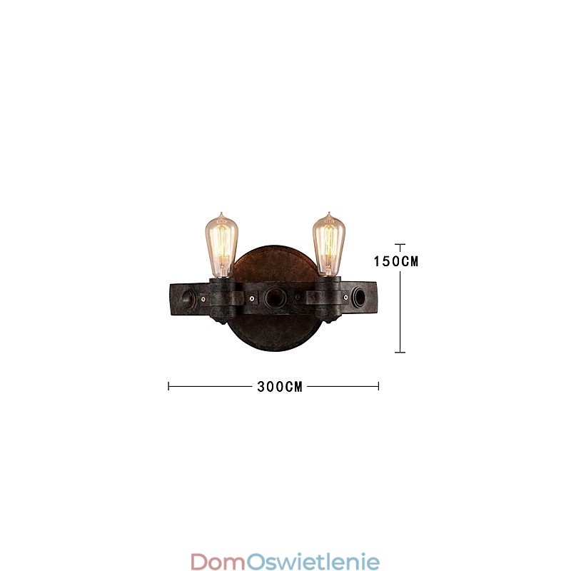 Loft Style Vintage Industrial Kreatywna osobowość Metalowa lampa ścienna do kawiarni Bar Foyer Udekoruj oświetlenie ścienne