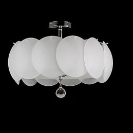 3-punktowy szklany żyrandol, nowoczesna lampa wisząca, rodzina
