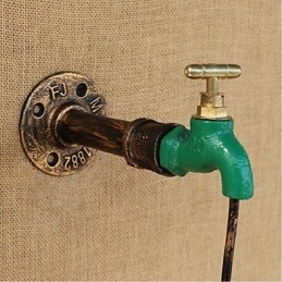 Edison Retro Dekoracyjna Fajka Wodna Butelka Wina Kinkiet Lampa Ścienna