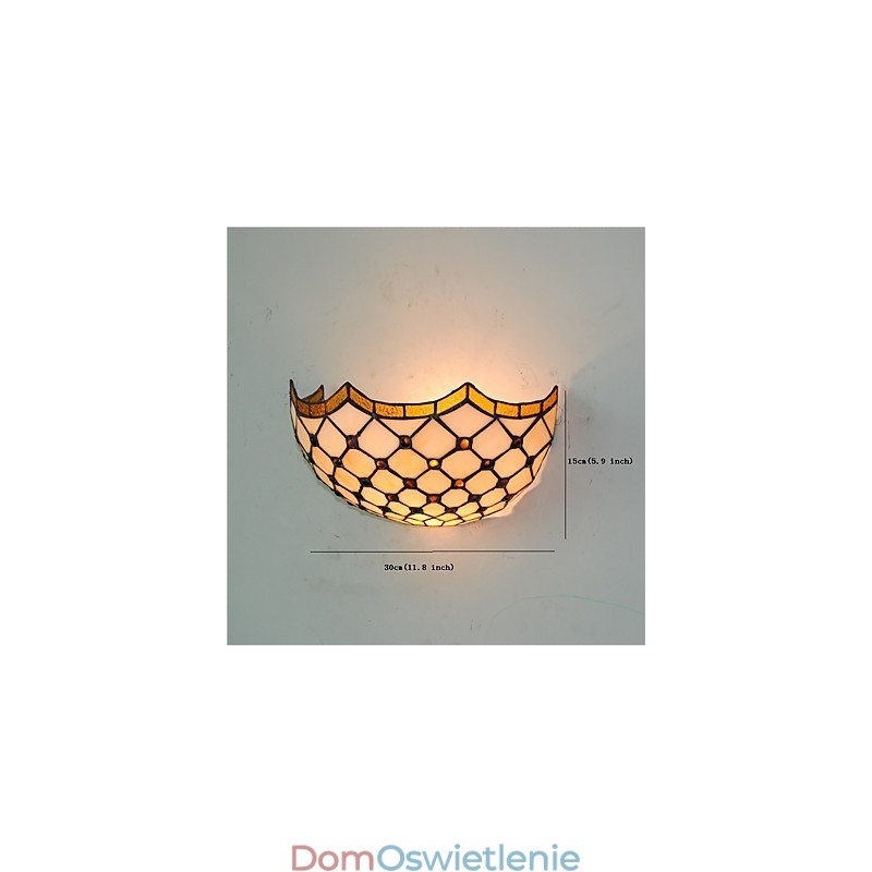 Retro Country Kinkiety Szklany Klosz Salon Sypialnia Restauracja Kawiarnia Bar Kinkiety Ścienne