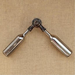 Retro American Village Creative Industry Wind Designer Water Bottle Kinkiet Ścienny Światło Szare