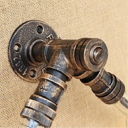 Retro American Village Creative Industry Wind Designer Water Bottle Kinkiet Ścienny Światło Szare