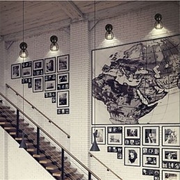 Retro Pipe Wall Lights Simple Loft Black Birdcage Metalowa jadalnia Kuchnia Bar Kawiarnia Dekoracja oświetlenie