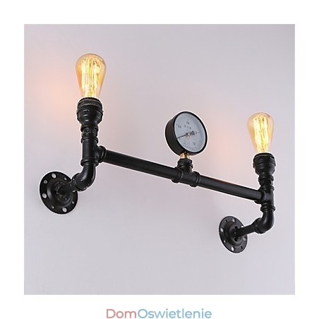 Vintage Industrial Pipe Wall Lights Black Creative Lights Restaurant Cafe Bar Decoration lighting With 2 Lights Painted Finish Vintage Industrial Pipe Wall Lights Black Creative Lights Restaurant Cafe Bar Decoration lighting With 2 Lights Painted Finish