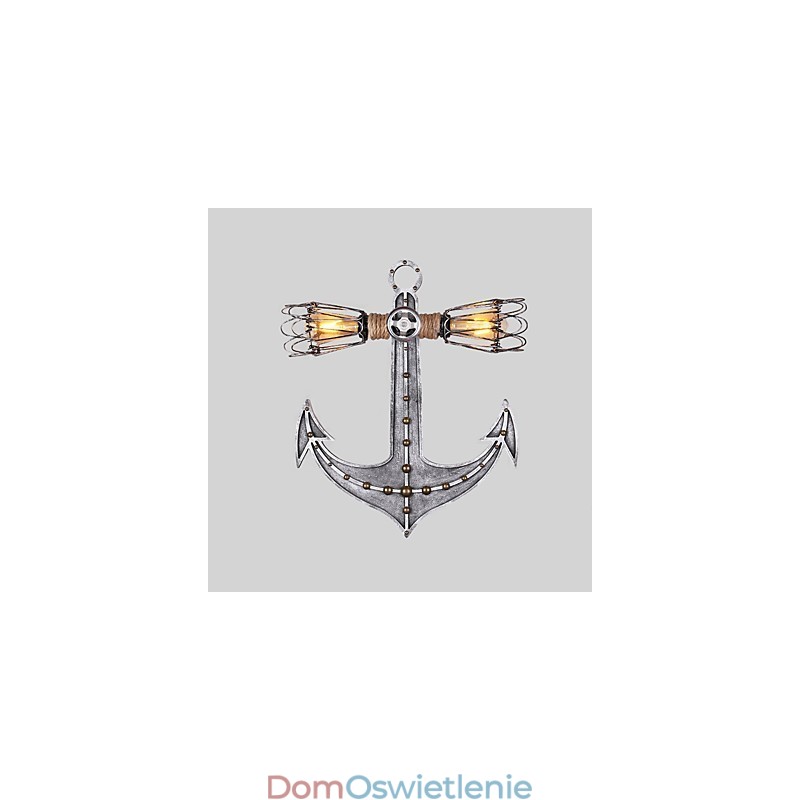 Vintage Industrial Wall Lights Drewno Łódź Kotwica Kształt Kreatywna Restauracja Kawiarnia Bar Dekoracja oświetlenie