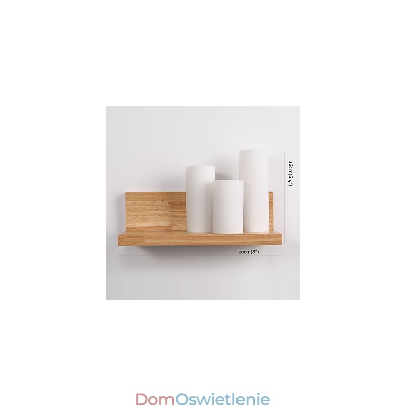 Kinkiety drewniane 3 światła wiejskie