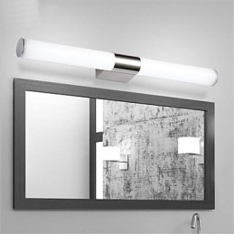 Wysokiej jakości lampa lustrzana do łazienki 85 265V ze stali nierdzewnej i akrylu, oświetlenie ścienne do makijażu