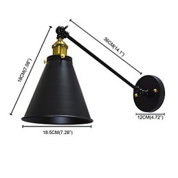 Buzz Paint pojedyncza ściana żelazna lampa ścienna głupia czarna lampa świetlna na ścianie