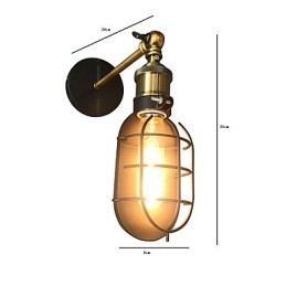 Vintage Black Metal Loft Kinkiety Salon Jadalnia Korytarz Kawiarnia Bary Bar Kinkiet