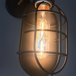 Vintage Black Metal Loft Kinkiety Salon Jadalnia Korytarz Kawiarnia Bary Bar Kinkiet