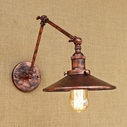 Rustykalny domek wiejski retro galwanizowany element do miniaturowego oświetlenia otoczenia z ramieniem obrotowym