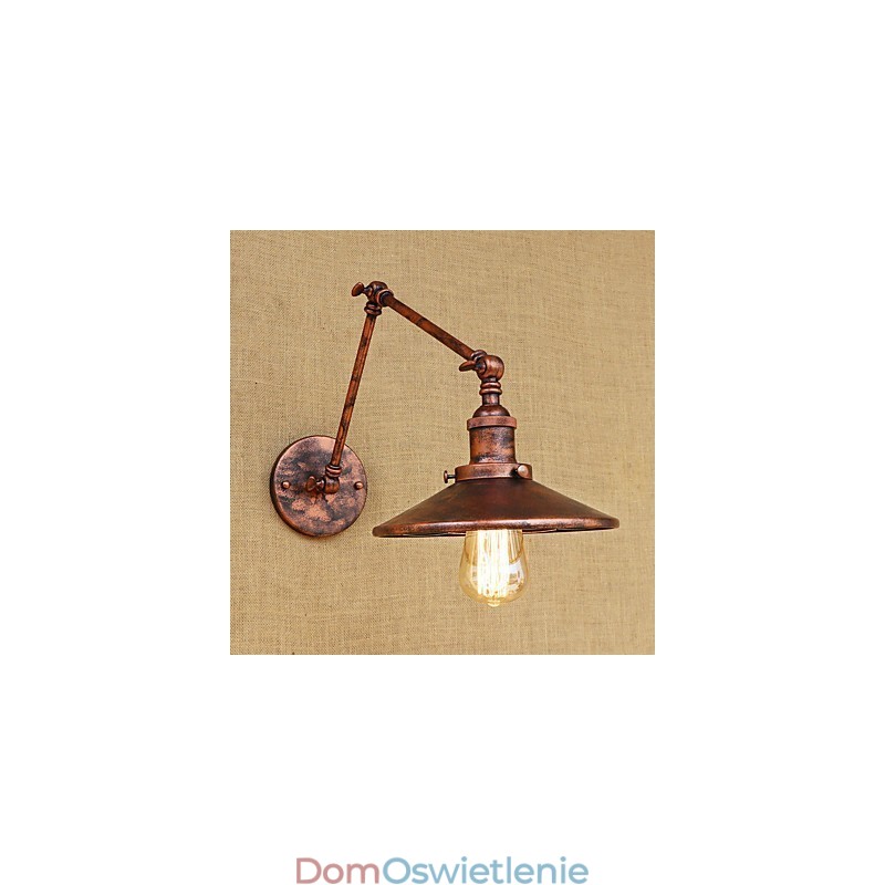 Rustykalny domek wiejski retro galwanizowany element do miniaturowego oświetlenia otoczenia z ramieniem obrotowym
