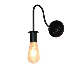 Kinkiety ścienne Żelazna lampa ścienna Głupia czarna lampa świetlna na ścianie