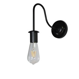 Kinkiety ścienne Żelazna lampa ścienna Głupia czarna lampa świetlna na ścianie