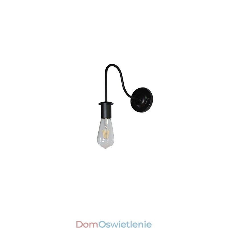 Kinkiety ścienne Żelazna lampa ścienna Głupia czarna lampa świetlna na ścianie