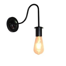 Kinkiety ścienne Żelazna lampa ścienna Głupia czarna lampa świetlna na ścianie