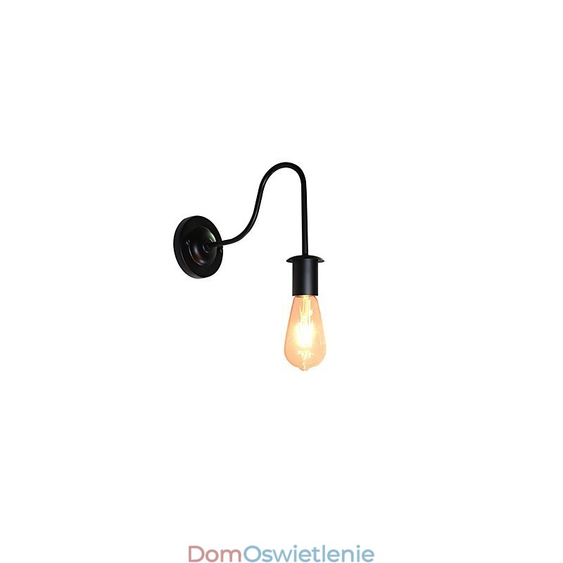 Kinkiety ścienne Żelazna lampa ścienna Głupia czarna lampa świetlna na ścianie
