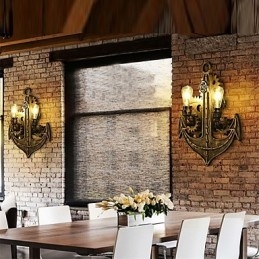 Vintage Industrial Wall Lights Wood Gear Shape Kreatywne obrotowe światła Restauracja Kawiarnia Bar Dekoracja oświetlenie