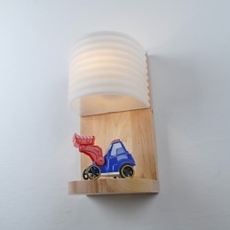 Prosta lampa ścienna, lampka nocna, biurko z kloszem szklanym i litego drewna do sypialni, komody, salonu, pokoju dziecięcego, akademika, stolika kawowego, biblioteczki