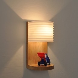 Prosta lampa ścienna, lampka nocna, biurko z kloszem szklanym i litego drewna do sypialni, komody, salonu, pokoju dziecięcego, akademika, stolika kawowego, biblioteczki