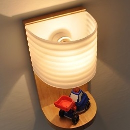 Prosta lampa ścienna, lampka nocna, biurko z kloszem szklanym i litego drewna do sypialni, komody, salonu, pokoju dziecięcego, akademika, stolika kawowego, biblioteczki