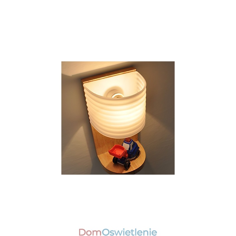 Prosta lampa ścienna, lampka nocna, biurko z kloszem szklanym i litego drewna do sypialni, komody, salonu, pokoju dziecięcego, akademika, stolika kawowego, biblioteczki