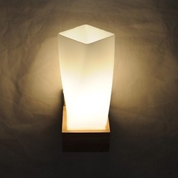Prosta lampa ścienna, lampka nocna, biurko z kloszem szklanym i litego drewna do sypialni, komody, salonu, pokoju dziecięcego, akademika, stolika kawowego, biblioteczki
