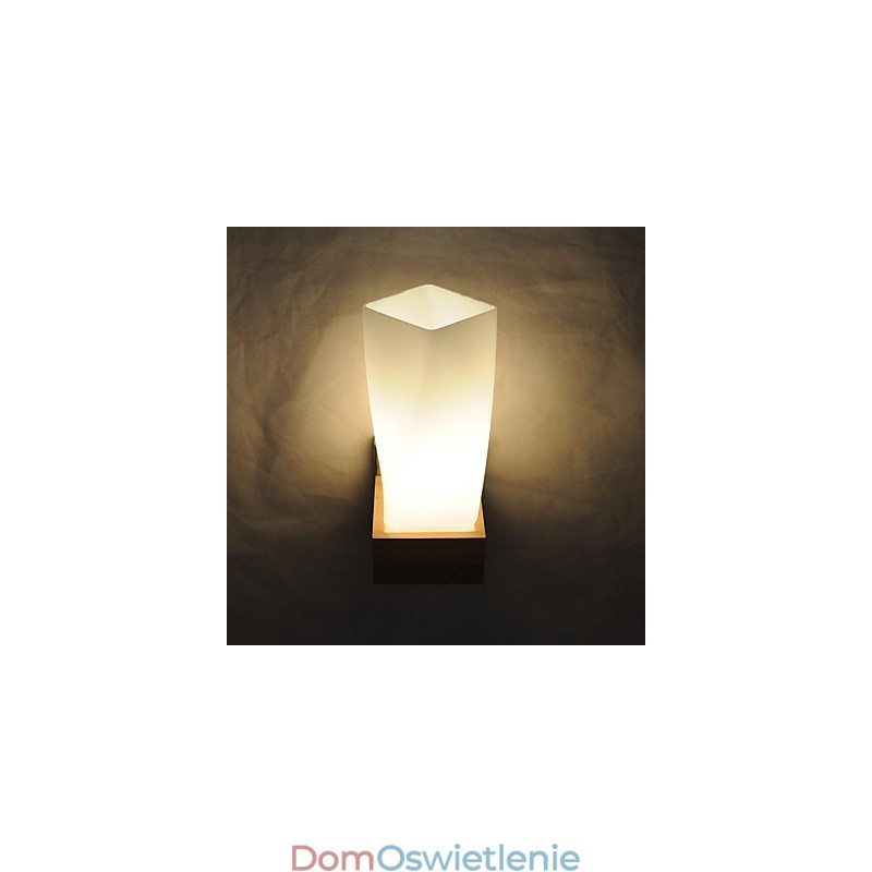 Prosta lampa ścienna, lampka nocna, biurko z kloszem szklanym i litego drewna do sypialni, komody, salonu, pokoju dziecięcego, akademika, stolika kawowego, biblioteczki