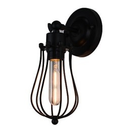 Malowana stalowa lampa ścienna Dumb Black American Coffee Decoration Retro lampa ścienna Lightsaber Lamp na ścianie