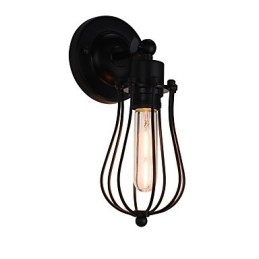 Malowana stalowa lampa ścienna Dumb Black American Coffee Decoration Retro lampa ścienna Lightsaber Lamp na ścianie