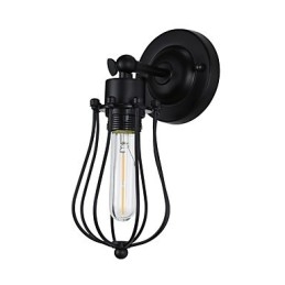 Malowana stalowa lampa ścienna Dumb Black American Coffee Decoration Retro lampa ścienna Lightsaber Lamp na ścianie