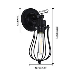 Malowana stalowa lampa ścienna Dumb Black American Coffee Decoration Retro lampa ścienna Lightsaber Lamp na ścianie