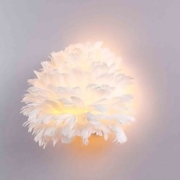 Lampy ścienne Feather Nowoczesne współczesne lampy ścienne do sypialni Hotelowe kinkiety ścienne E14